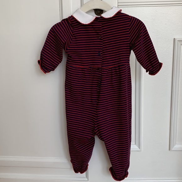 Florence Eiseman Stipe Knit Longall with Embroidered Flowers - Picture 3 of 4